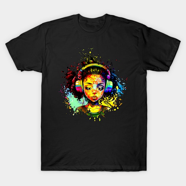 hip Hop girl watercolor T-Shirt by SerenityByAlex